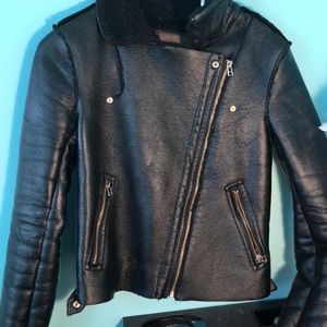 Faux leather jacket